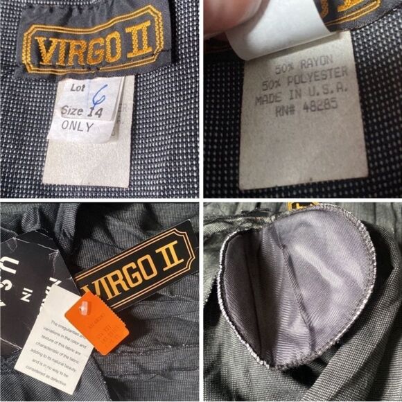 Vintage, Virgo II, Gray Micro Checkered Blazer Dress - Picture 13 of 16